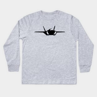 F-35 Lightning II Military Fighter Jet Aircraft Kids Long Sleeve T-Shirt